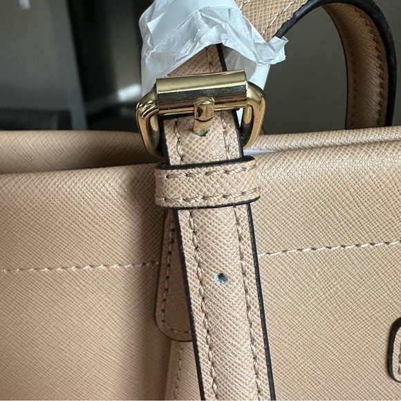 CALVIN KLEIN NWT Large Tote Nude Saffiano Leather Handbag H2RB1283 - Picture 3 of 16